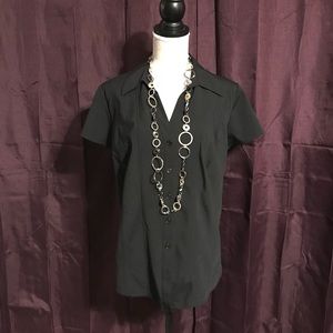NWT Style & Co. Black Short Sleeve Blouse-16W